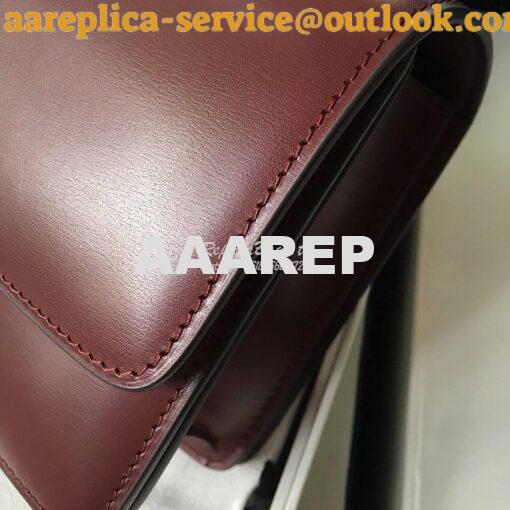 Replica Celine Classic Box Bag in Smooth Calfskin Maroon 12