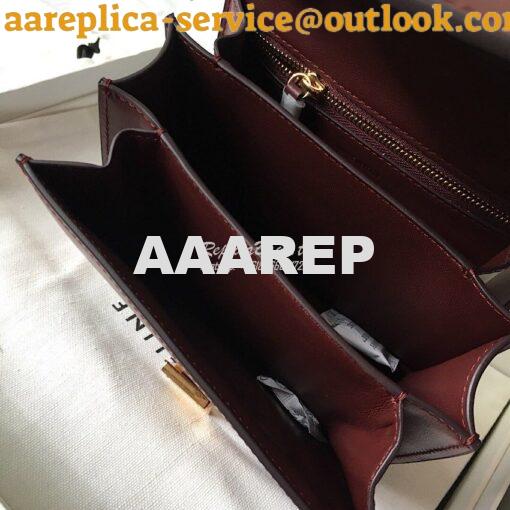 Replica Celine Classic Box Bag in Smooth Calfskin Maroon 15