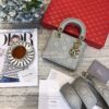 Replica Dior Mini Lady Dior in Grained Calfskin Grey