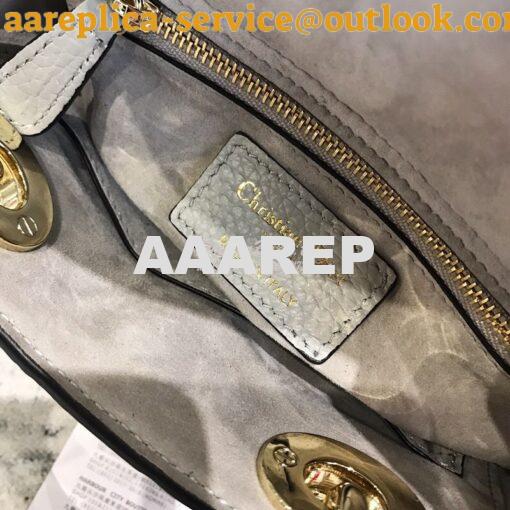 Replica Dior Mini Lady Dior in Grained Calfskin Grey 6