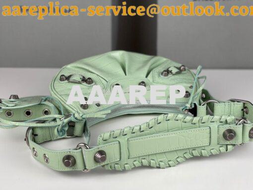 Replica Balenciaga Le Cagole XS S Shoulder Bag in Mint Supple Crocodil 8