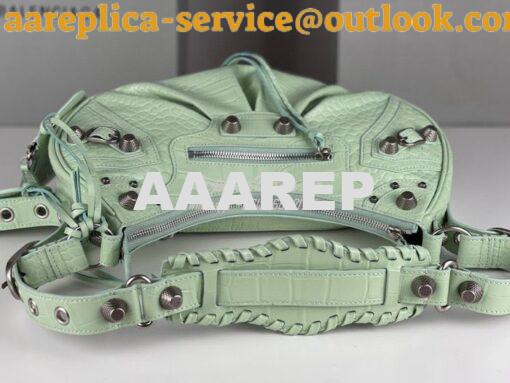 Replica Balenciaga Le Cagole XS S Shoulder Bag in Mint Supple Crocodil 17