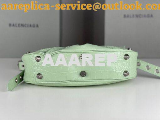 Replica Balenciaga Le Cagole XS S Shoulder Bag in Mint Supple Crocodil 20