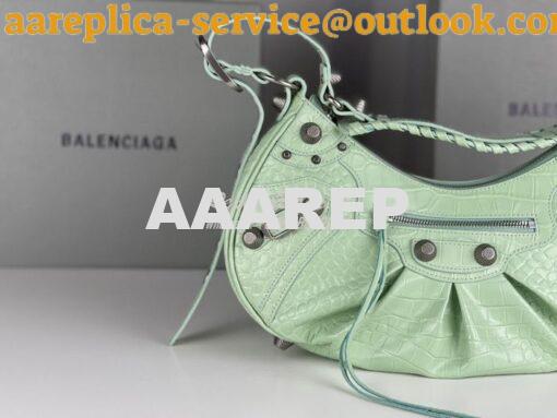 Replica Balenciaga Le Cagole XS S Shoulder Bag in Mint Supple Crocodil 21