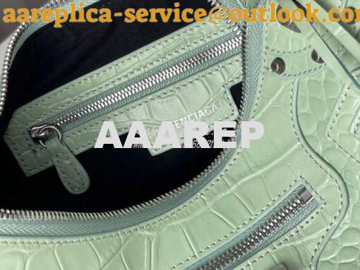 Replica Balenciaga Le Cagole XS S Shoulder Bag in Mint Supple Crocodil 26