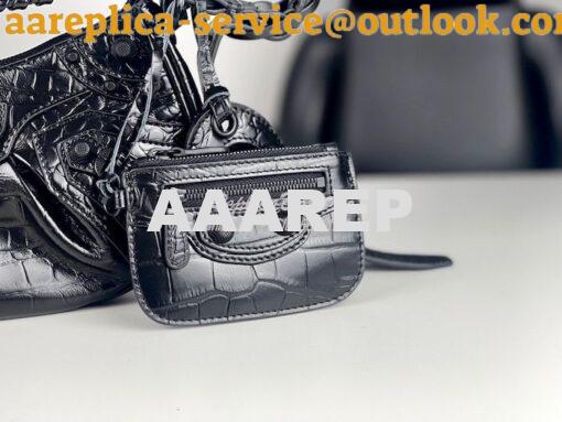 Replica Balenciaga Le Cagole XS S Shoulder Bag in All Black Supple Cro 11