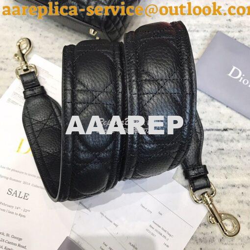 Replica Dior Mini Lady Dior in Grained Calfskin Black 7