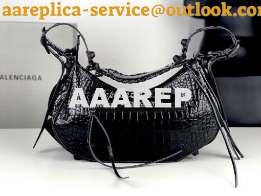 Replica Balenciaga Le Cagole XS S Shoulder Bag in All Black Supple Cro 20