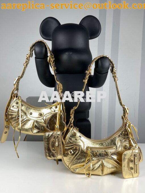 Replica Balenciaga Le Cagole XS S Shoulder Bag in Lambskin Metallic Go