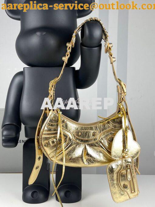 Replica Balenciaga Le Cagole XS S Shoulder Bag in Lambskin Metallic Go 2