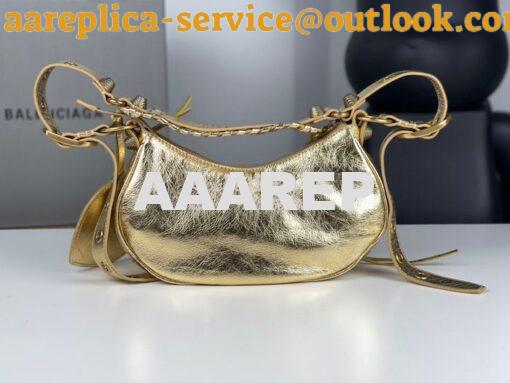 Replica Balenciaga Le Cagole XS S Shoulder Bag in Lambskin Metallic Go 6