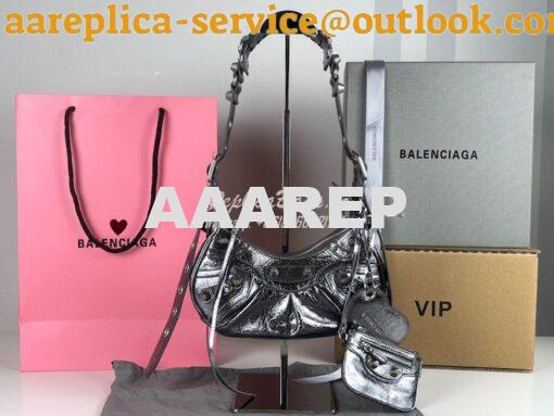 Replica Balenciaga Le Cagole XS S Shoulder Bag in Lambskin Metallic Si