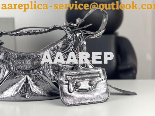 Replica Balenciaga Le Cagole XS S Shoulder Bag in Lambskin Metallic Si 4