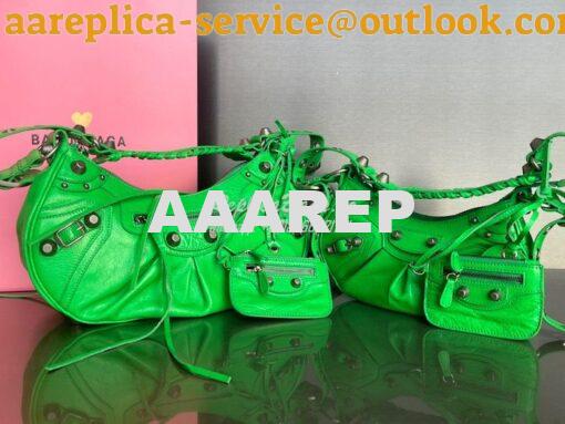 Replica Balenciaga Le Cagole XS S Shoulder Bag in Lambskin Green 67130