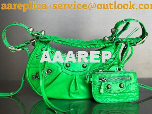 Replica Balenciaga Le Cagole XS S Shoulder Bag in Lambskin Green 67130 2