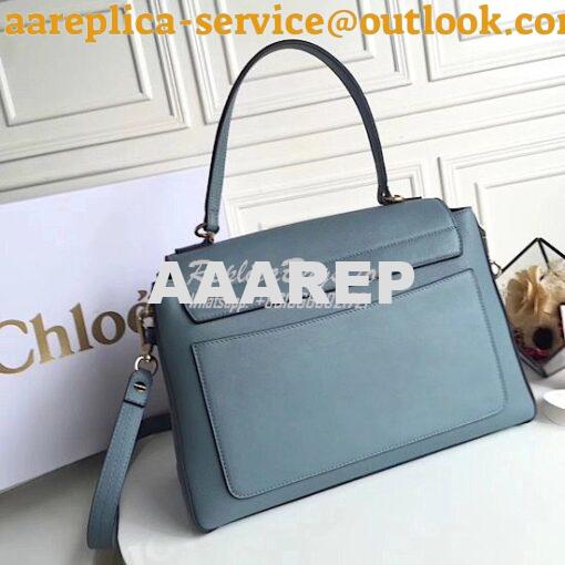 Replica Chloe Faye Day Double Carry Bag Cloudy Blue 4