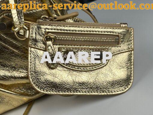 Replica Balenciaga Le Cagole XS S Shoulder Bag in Lambskin Metallic Go 20