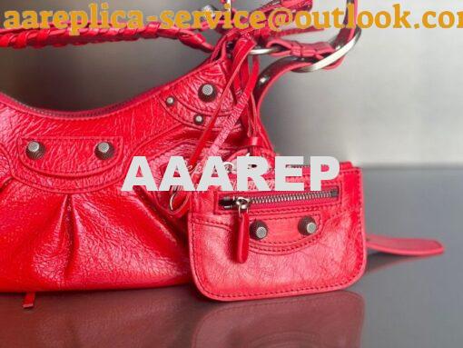 Replica Balenciaga Le Cagole XS S Shoulder Bag in Lambskin Red 6713071 5