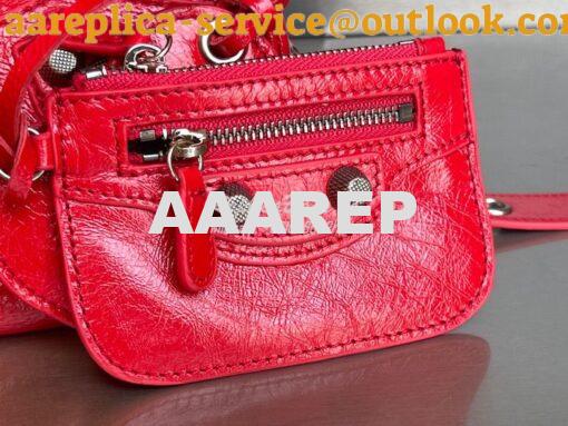 Replica Balenciaga Le Cagole XS S Shoulder Bag in Lambskin Red 6713071 12