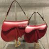 Replica Dior Saddle Bag in Calfskin Pink 10