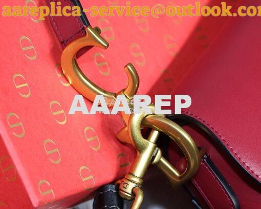 Replica Dior Saddle Bag in Calfskin Red 8