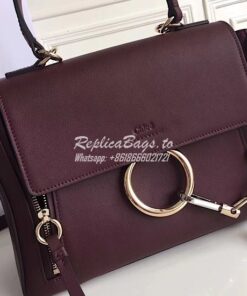 Replica Chloe Faye Day Double Carry Bag Wine 2