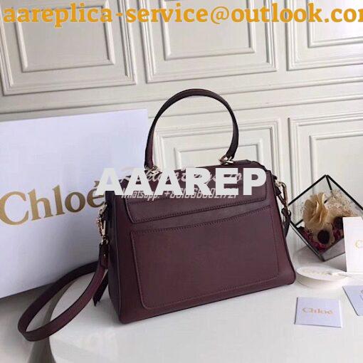 Replica Chloe Faye Day Double Carry Bag Wine 4