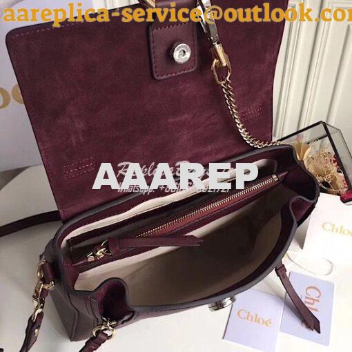 Replica Chloe Faye Day Double Carry Bag Wine 8