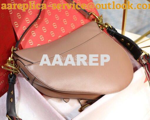 Replica Dior Saddle Bag in Calfskin Pink 9