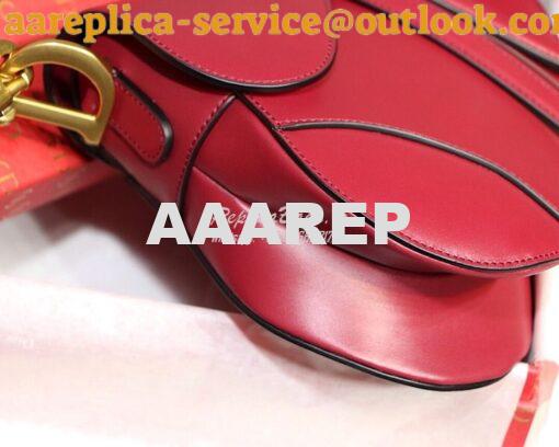 Replica Dior Saddle Bag in Calfskin Red 15