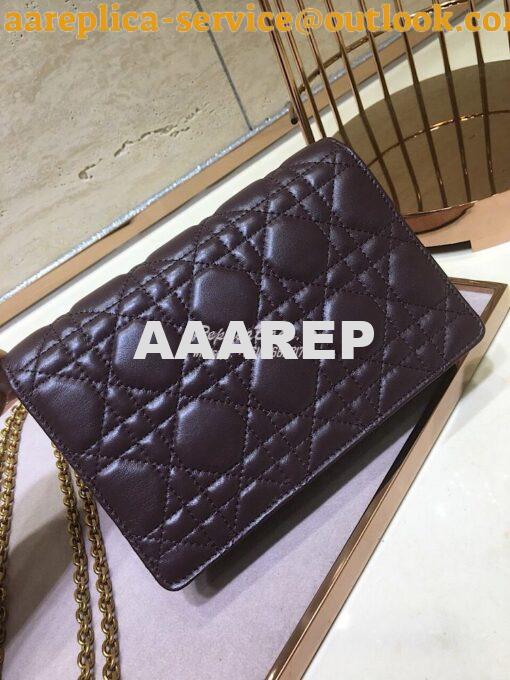 Replica Dior Dioraddict Wallet On Chain Cutch Purple 8