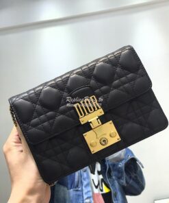 Replica Dior Dioraddict Wallet On Chain Cutch Black 2