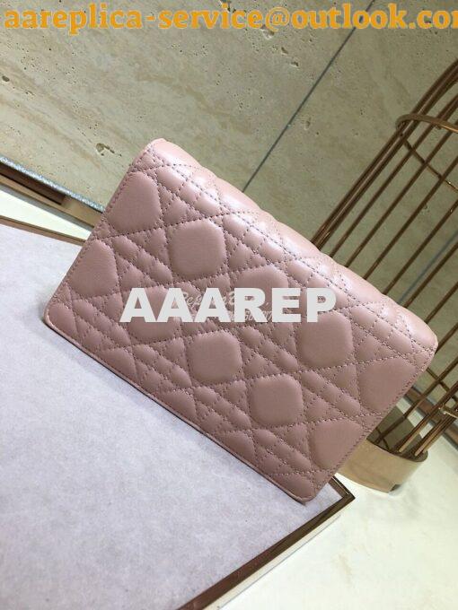 Replica Dior Dioraddict Wallet On Chain Cutch Pink 8