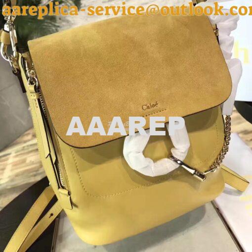 Replica Chloe Faye Backpack Yellow 2