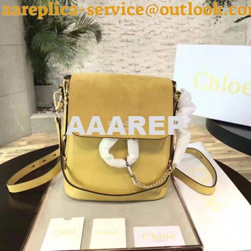 Replica Chloe Faye Backpack Yellow 3