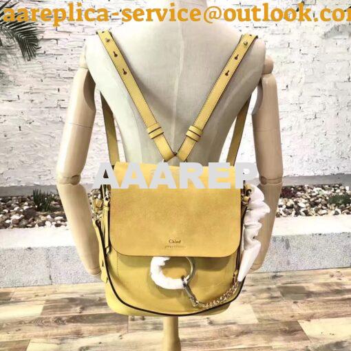 Replica Chloe Faye Backpack Yellow 4