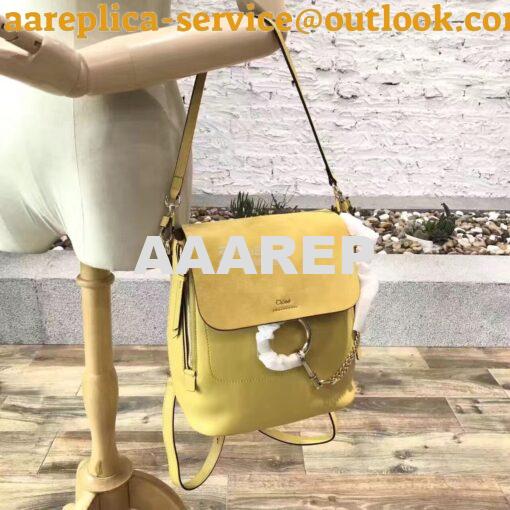 Replica Chloe Faye Backpack Yellow 5