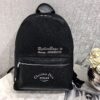 Replica Dior Navy Blue Grained Calfskin Rucksack With "Atelier" Print 10