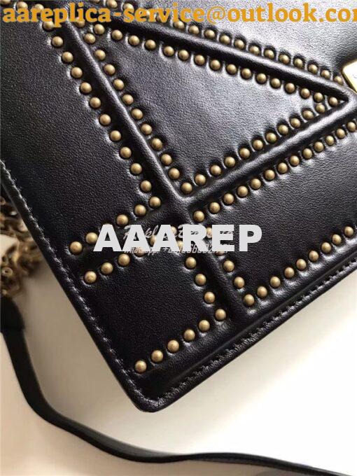 Replica Dior Diorama bag in black studed lambskin 4