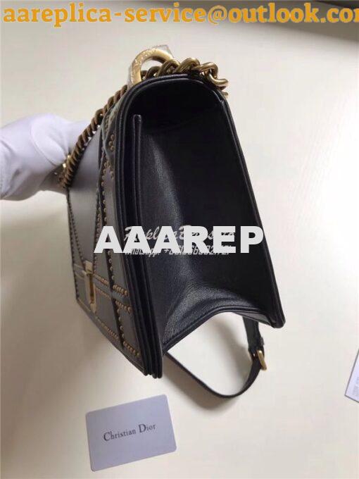 Replica Dior Diorama bag in black studed lambskin 8