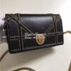 Replica Dior Supple LADY DIOR bag in studded black calfskin 10