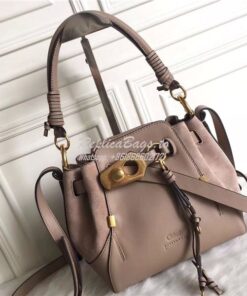 Replica Chloe Small Owen bucket bag in motty grey smooth & suede calfs