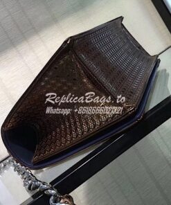 Replica "Diorama" Flap in Silver-tone Metallic Calfskin with Micro-Can