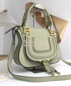 Replica Chloe Marcie Medium Satchel Bag Matcha 2