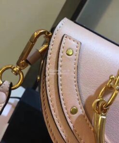 Replica Chloe Small Nile Minaudière in Smooth Calfskin Biscotti Beige