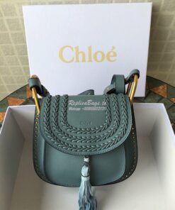 Replica Chloe Hudson Satchel Ash Blue Leather Cross Body Bag