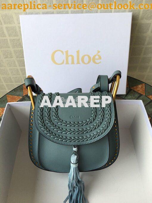 Replica Chloe Hudson Satchel Ash Blue Leather Cross Body Bag