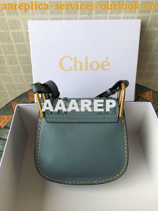 Replica Chloe Hudson Satchel Ash Blue Leather Cross Body Bag 2