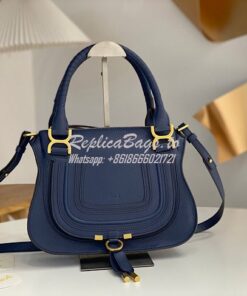 Replica Chloe Marcie Medium Satchel Bag Blue