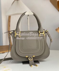 Replica Chloe Marcie Medium Satchel Bag Dark Grey